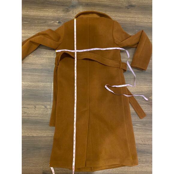 Cyrus Belted Wrap coat knit brown size small - Picture 7 of 14